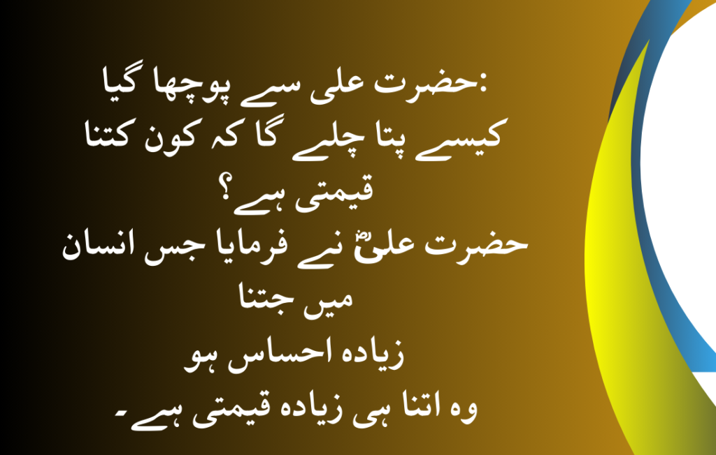 Hazrat Ali Quotes in Urdu